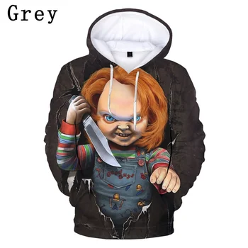 Filmo C-Chuckys Vyrai Moterys Siaubo Hoodies Palaidinės 3D Atspausdintas Juokinga Hip-HOP Hoodies Naujovė Streetwear Anime Hoodie