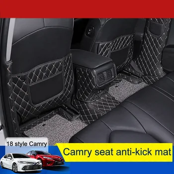 QHCP Automobilio Galinės Sėdynės Anti Kick Mat Oda, Porankiai Anti-Kick Trinkelėmis B Ramsčių Raštas Toyota Camry 2018-2021 Modifikuotų Interjero