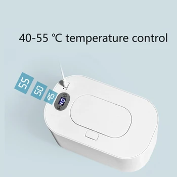 Nešiojamų Servetėlės Šilčiau Kūdikiams USB Šlapias Nuvalyti Šilčiau Daugkartinio naudojimo Kūdikių Servetėlės Šildytuvas Naujagimių 3 Režimai Temperatūros Nustatymas