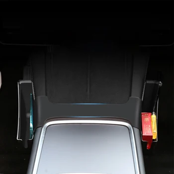 1pcs Naują talpinimo Automobilių Reikmenys Tesla Model 3 Y Organizatorius Laikymo Dėžutė Dėklas 450G Juoda Abiejų Pusių