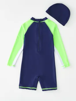 Maudymosi kostiumėlis Berniukui UV Apsauga Kūdikių maudymosi Kostiumėliai, Vienas Gabalas ilgomis Rankovėmis Maudymosi Plaukimo Kostiumas Vaikams Berniukams, Baseinas Paplūdimio Drabužiai Vaikams