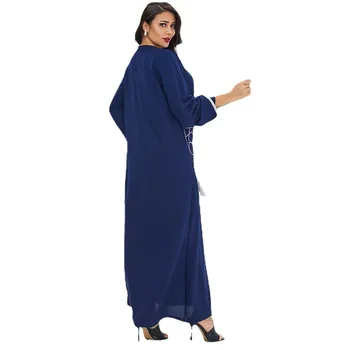 Musulmonų Atsitiktinis Suknelė Dubajus Abaja Artimųjų Rytų Skraiste Kišenės Kutas Musulmonų Suknelė Abayas Moterų Dubajus