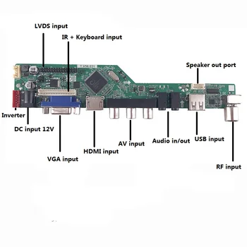 už B141PW01 V0/V1/V2/V3/V4 30pin USB Modulis 1lamps 14.1