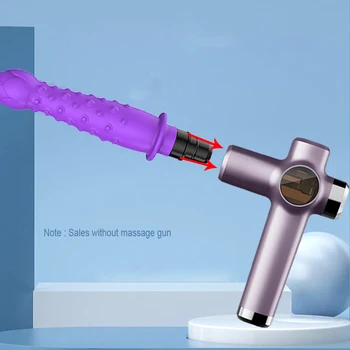 Masažas Ginklą Vadovai vibracijos dildo varpos suaugusiųjų sekso žaislai silikono galvos VIBRAT už Fasciją ginklą sprogdinimo Vibratoriai Moters Vyras