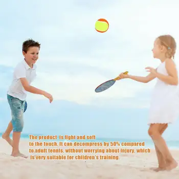 6cm Vaikai Minkštas Mokymo Paplūdimio Teniso Kamuoliuką Gumos Medžiagos Teniso Geltona Sporto Žaislas Spalva Lauko Kamuolius Orange H8c2