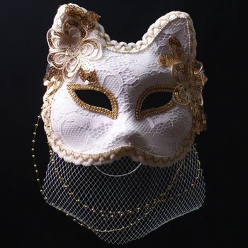 White Fox Visą Veidą dainuojančių Kaukė Anime Moters Grožio Japonų Stiliaus halloween mask