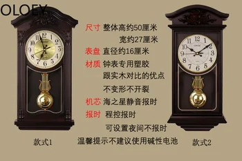 Kinijos Didelių 3D Sieninis Laikrodis Derliaus Kambarį Europos Švytuoklės Sieniniai Laikrodžiai Retro Modernus Dizainas Siųsti Namų, Sodybos, Dekoro 2020 m.