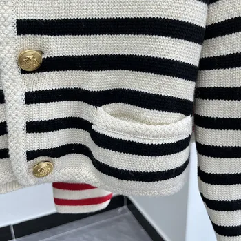 2022 m. Pavasarį, Rudenį Elegantiškas Moterų Aukštos Kokybės Juostele O-kaklo Megztos Liemenės susagstomi megztiniai Viršų F101